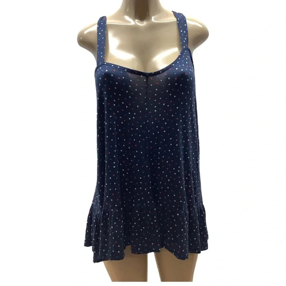 Lane Bryant Polka Dot Top with Ruffle Trip Size 18/20 New Without Tags - Picture 5 of 8